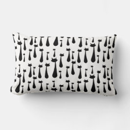 Muster der atomaren Retro-Silhouette Lendenkissen