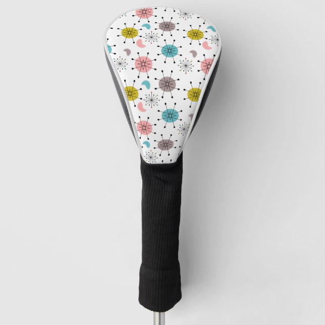 Muster der atomaren Retro-Sternexplosion Golf Headcover (Vorderseite)