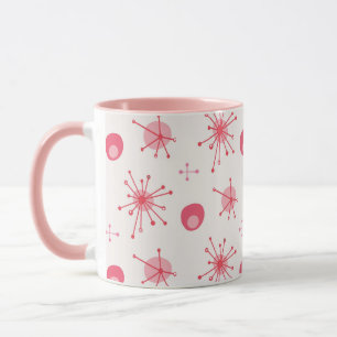 Muster der atomaren Sternexplosion Mitte Rosa, Rot Tasse