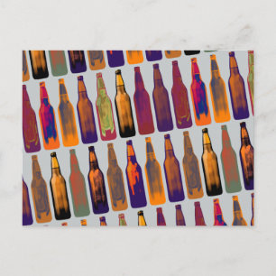 Muster der BEER-Flaschen Postkarte