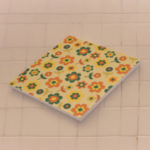 Muster der Blätter für die Vintage 70er-Blume