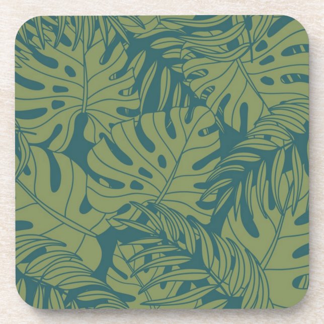 Muster der Blätter Getränkeuntersetzer (Vorderseite)