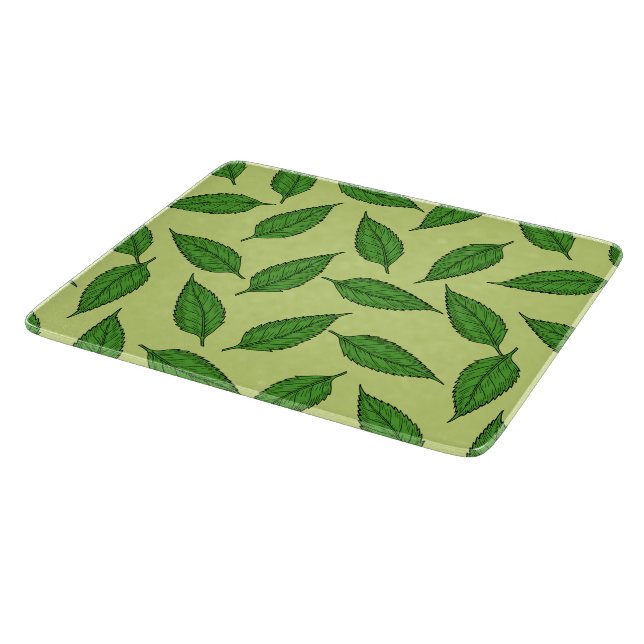 Muster der Blätter, Leaf-Muster, Frühjahrsvorschau Schneidebrett (Ecke)