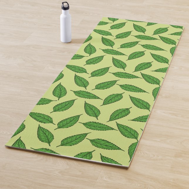 Muster der Blätter, Leaf-Muster, Frühjahrsvorschau Yogamatte (Beispiel)