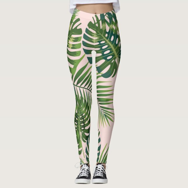 Muster der Blätter Leggings (Vorderseite)