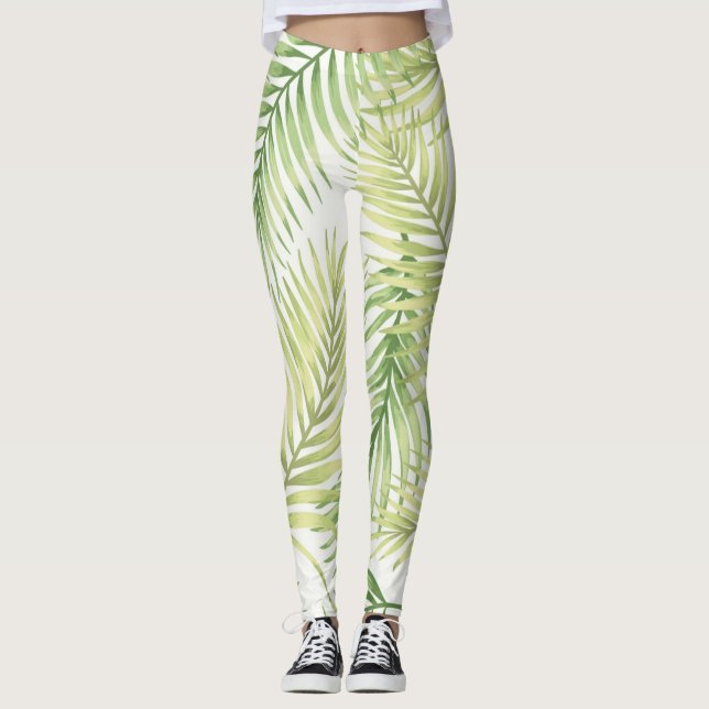 Muster der Blätter Leggings (Vorderseite)