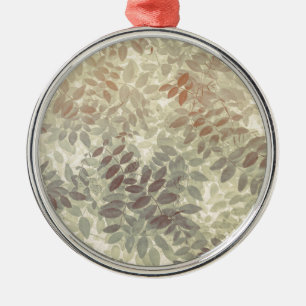 Muster der Blätter San Juan Islands, WA Silbernes Ornament
