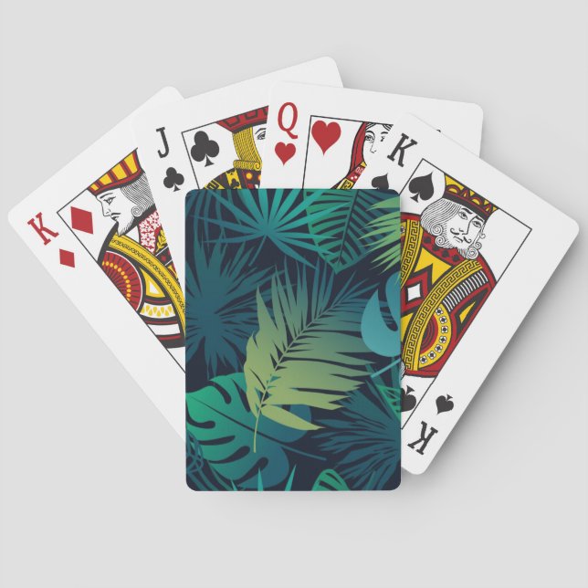 Muster der Blätter Spielkarten (Rückseite)