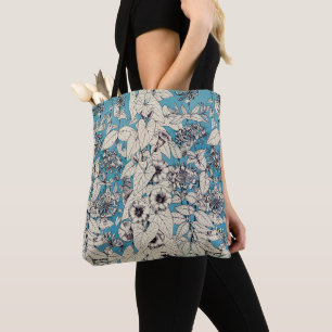 Muster der blauen Blume