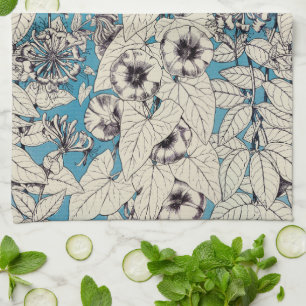 Muster der blauen Blume Geschirrtuch