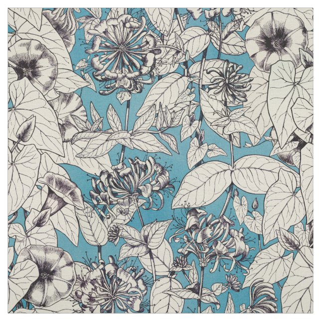 Muster der blauen Blume Stoff (Muster)