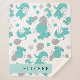 Muster der blauen Elefanten, Sterne, Ihr Name Sherpadecke