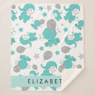 Muster der blauen Elefanten, Sterne, Ihr Name Sherpadecke