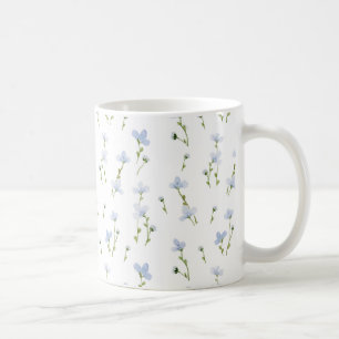 Muster der blauen Wildblume Kaffeetasse