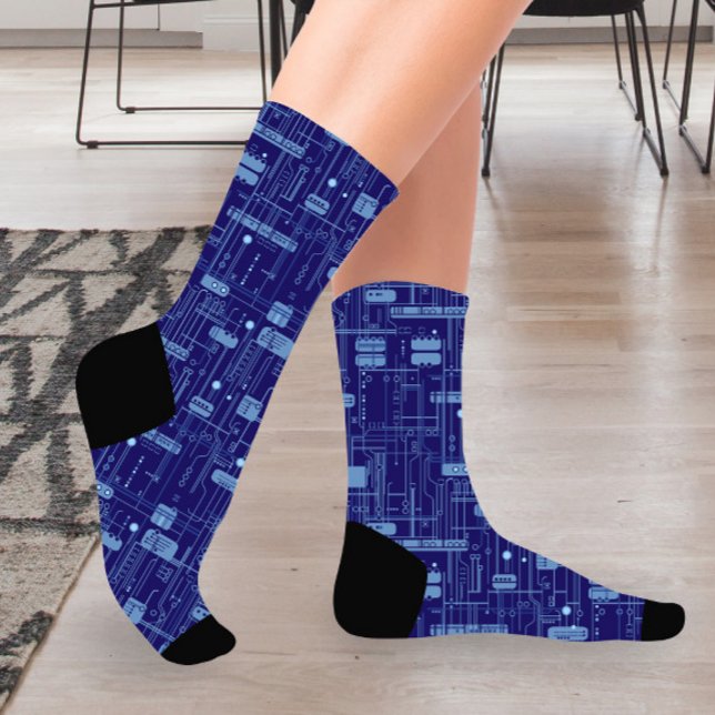 Muster der Blue Circuit-Karte Socken (Von Creator hochgeladen)