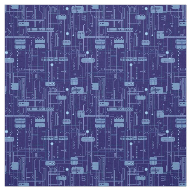 Muster der Blue Circuit-Karte Stoff (Muster)