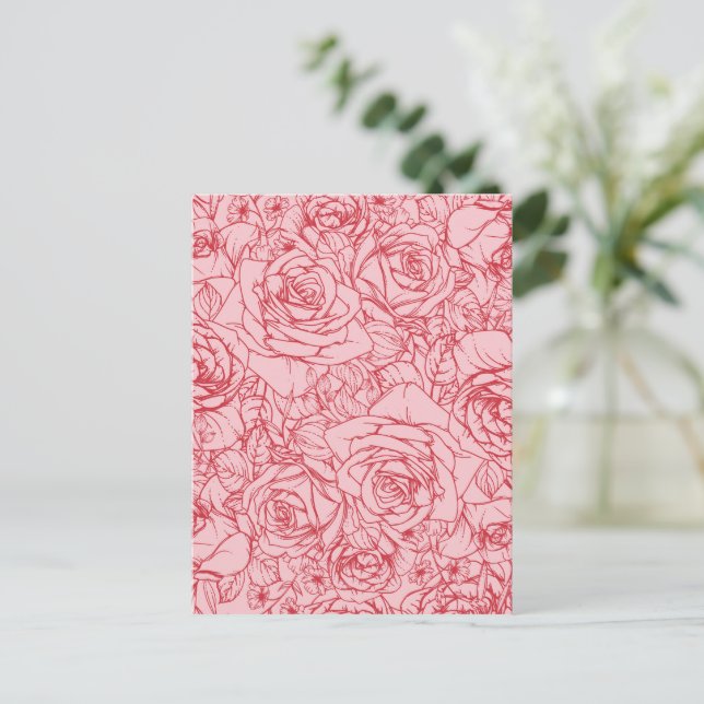 Muster der Blume 14 Feiertagspostkarte (Stehend Vorderseite)