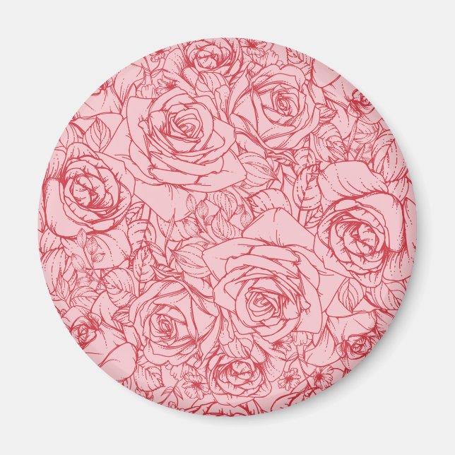 Muster der Blume 14 Magnet (Vorne)