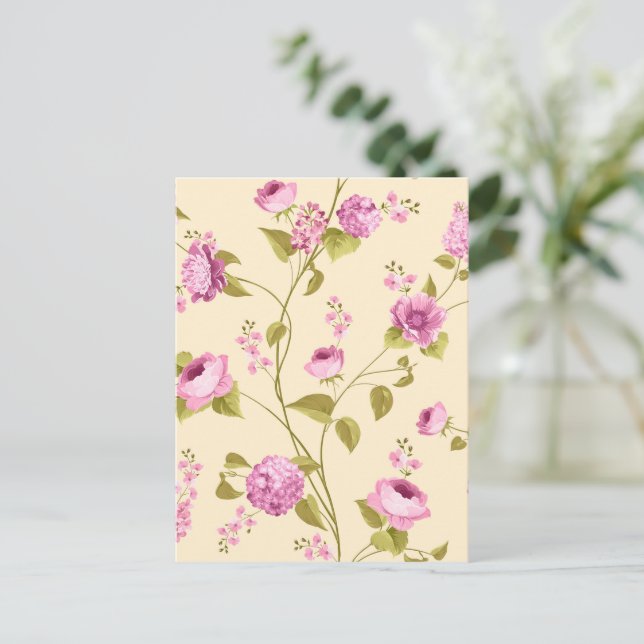 Muster der Blume 16 Feiertagspostkarte (Stehend Vorderseite)