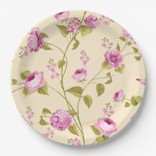 Muster der Blume 16 Pappteller