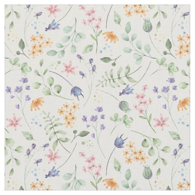 Muster der Blume der Aquarellfrüchte Stoff (Nahaufnahme)