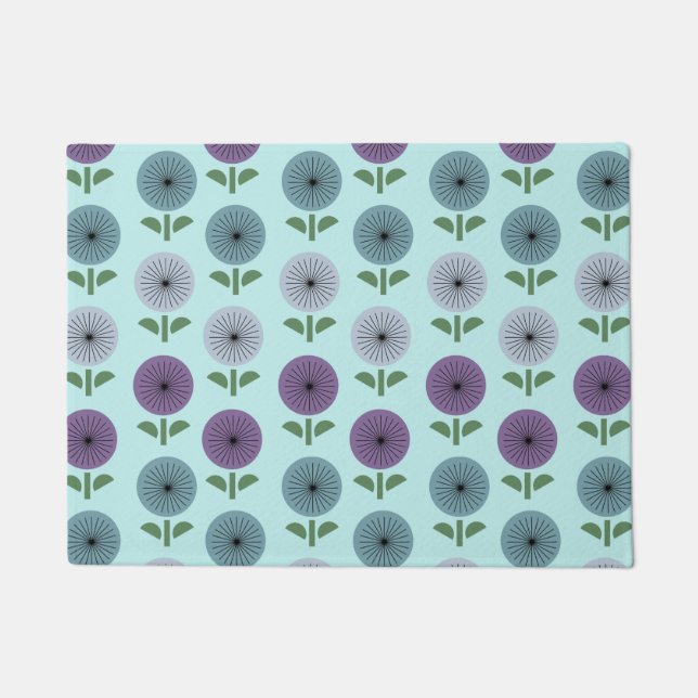 Muster der Blume des Atomalters Fußmatte (Vorderseite)