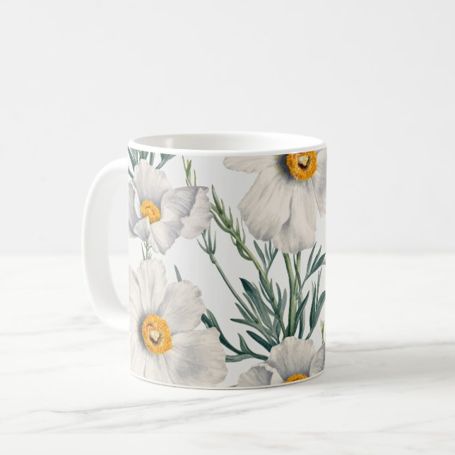 Muster der Blume des Baummohns Kaffeetasse (Vorderseite Links)