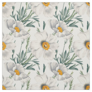 Muster der Blume des Baummohns Stoff