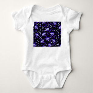 Muster der Blume für die abstrakte Aquarellkarnati Baby Strampler