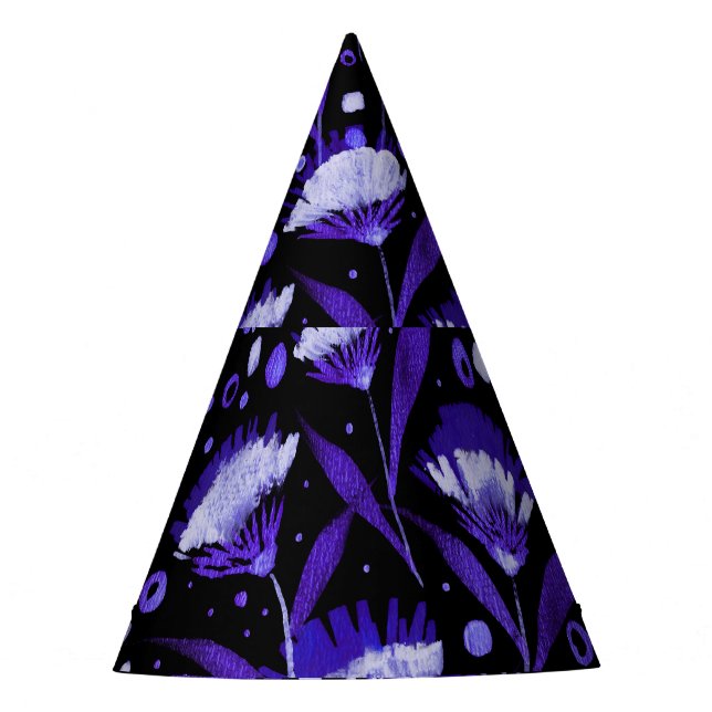 Muster der Blume für die abstrakte Aquarellkarnati Partyhütchen (Vorderseite)