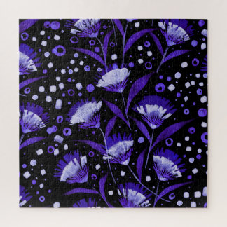 Muster der Blume für die abstrakte Aquarellkarnati Puzzle