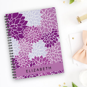 Muster der Blume, Lila Dahlia, Ihr Name Planer