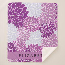 Muster der Blume, Lila Dahlia, Ihr Name Sherpadecke