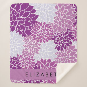 Muster der Blume, Lila Dahlia, Ihr Name Sherpadecke