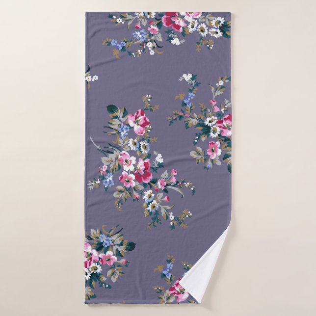 Muster der Blume, Muster der textilen Illustration Badehandtuch (Badehandtuch)