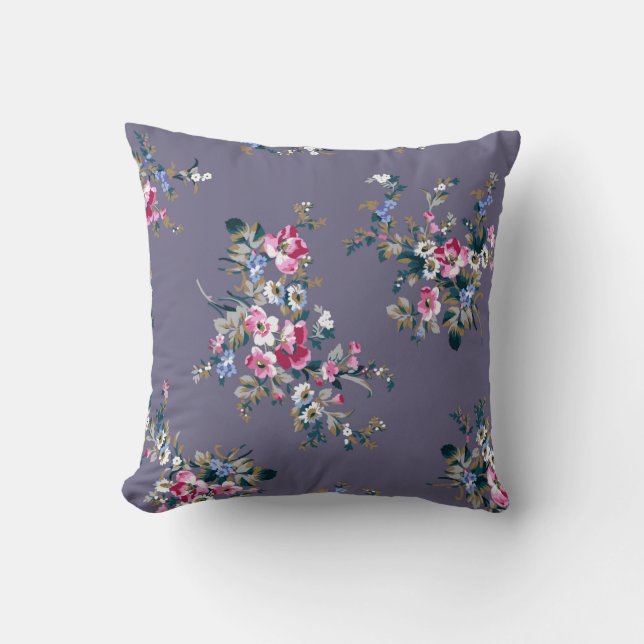 Muster der Blume, Muster der textilen Illustration Kissen (Vorderseite)