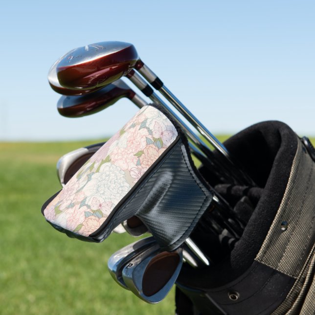 Muster der Blume Pastel Peony & Butterfly Golf Headcover (In Situ)