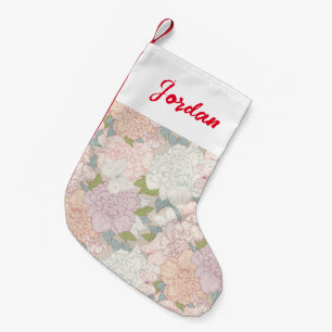 Muster der Blume Pastel Peony & Butterfly Kleiner Weihnachtsstrumpf