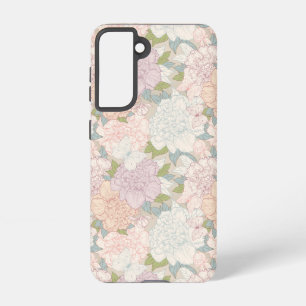 Muster der Blume Pastel Peony & Butterfly Samsung Galaxy Hülle