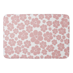 Muster der Blume - Rosa und Weiß Badematte