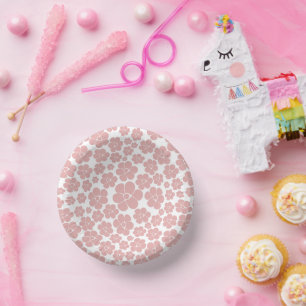 Muster der Blume - Rosa und Weiß Pappteller