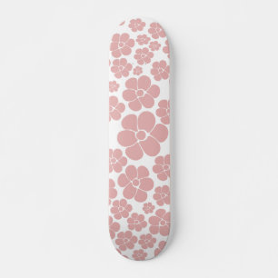 Muster der Blume - Rosa und Weiß Skateboard