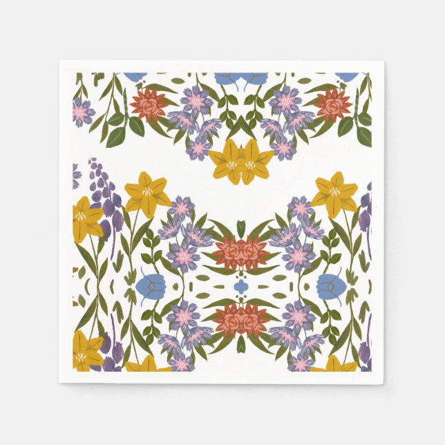 Muster der Blume Serviette (Vorderseite)