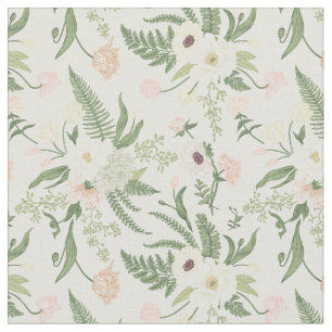 Muster der Blume "Soft Minze Green Garden" Stoff
