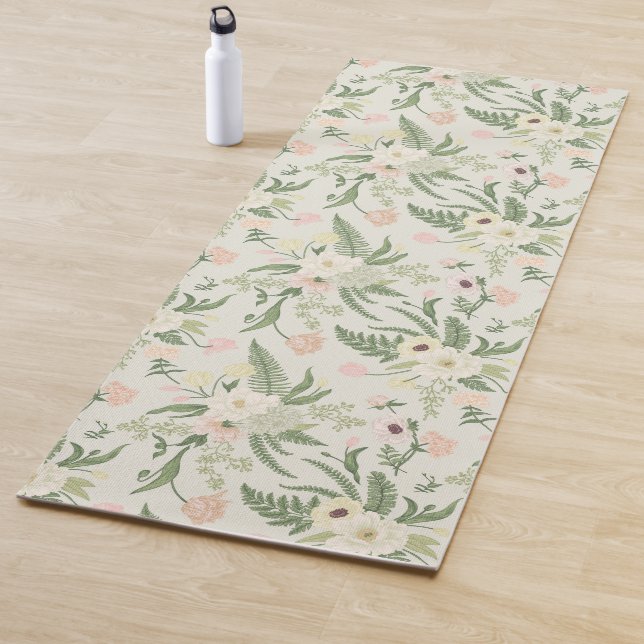 Muster der Blume "Soft Minze Green Garden" Yogamatte (Beispiel)
