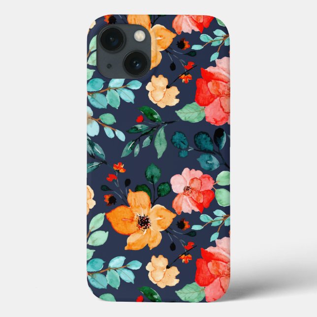 Muster der Blumenoberfläche - Mode-Dekorationsfede Case-Mate iPhone Hülle (Rückseite)