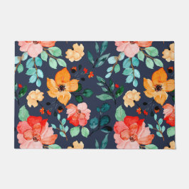 Muster der Blumenoberfläche - Mode-Dekorationsfede Fußmatte