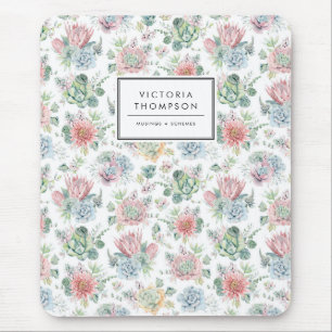 Muster der botanischen Aquarellfarben Mousepad