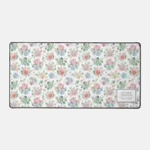 Muster der botanischen Aquarellfarben Schreibtischunterlage