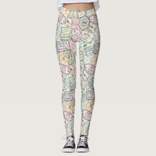 Muster der Briefmarke Leggings